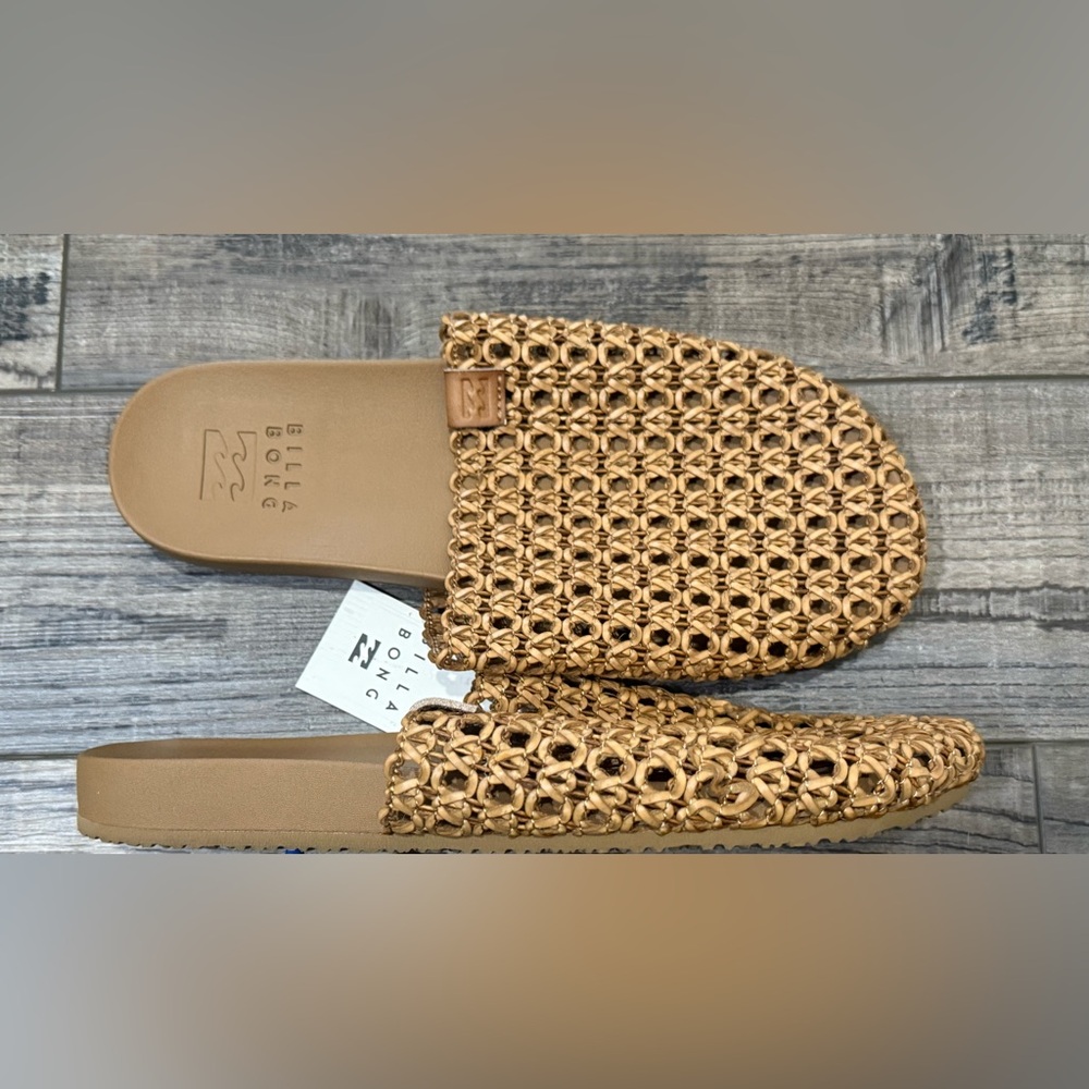 Billabong Women's Tan Woven Slide Sandals 40/9